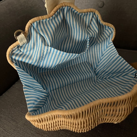 Straw Pearl Shell Weave Purse Crossbody Bag - Picture 3 of 6